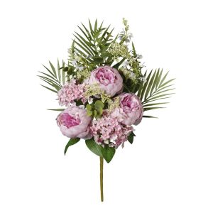 MAZZO FRONTALE PEONIE 50 CM rosa (Cod. 42033-03)