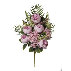 MAZZO FRONTALE PEONIE 54 CM rosa (Cod. 42034-03)