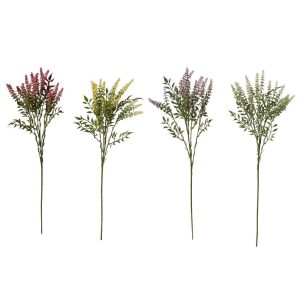 SET 24 PZ. RAMI FIORELLINI/ERBA 64 CM 4-colori-assortiti (Cod. 42036-01)