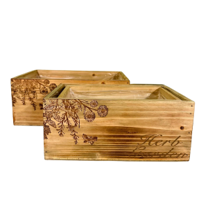 SET 3 CASSETTE LEGNO 27X17,5X11-24X14,5X10-21X11,5X9 CM  (Cod. 41994-01)