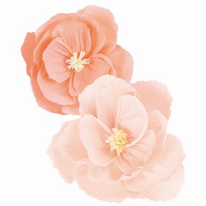 SET 4 PZ. DECORAZIONE CARTA FIORI 40/50 CM rosa (Cod. 41999-01)