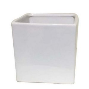 CUBO CERAMICA D13 CM bianco (Cod. 19159-01)