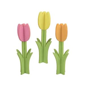SET 3 TULIPANI 6,5X7 H15 CM colori-assortiti (Cod. 41791-01)