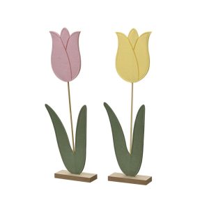 1 PZ. TULIPANO BASE LEGNO 5X15 H48 CM  (Cod. 41810-01)