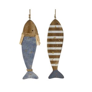 1 PZ. PESCIOLINI LEGNO DA APPENDERE 23,5XH6 CM  (Cod. 41813-01)