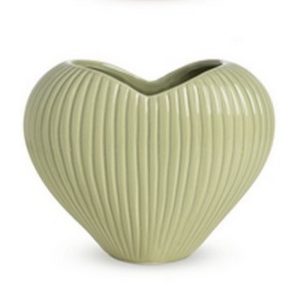 VASO EROS CUORE 13X8 H10,5 CM verde-salvia (Cod. 41988-06)