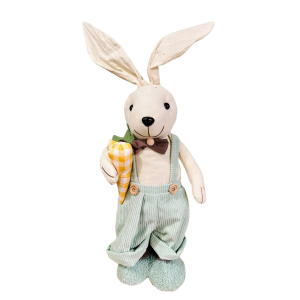 CONIGLIO CON VESTITO H78 CM verde (Cod. 41891-01)