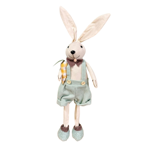 CONIGLIO CON VESTITO H50 CM verde (Cod. 41890-01)