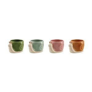 SET 6 PZ.VASO LUMACA CERAMICA 11,5X15,3 H8,5/ D.INT.9 CM  (Cod. 41858-01)