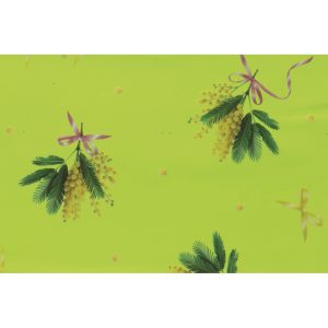 100 SPEZZONI STAMPATI CHANELLE MIMOSA 35MY 15X30 CM verde-pisello (Cod. 41841-02)