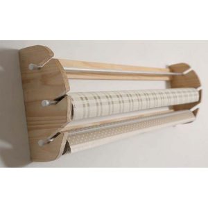 PORTABOBINE IN LEGNO DA PARETE X3 ROTOLI MAX H100 CM (Cod. 42076-01)