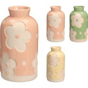 SET 3 PZ. VASO FLOREALE CERAMICA H14 CM colori-assortiti (Cod. 41950-01)