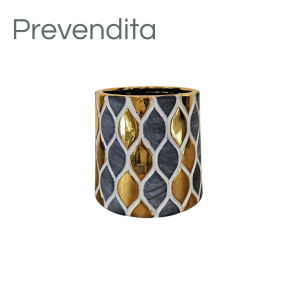 MIRATRADE VASO ROMBO CERAMICA D15,5 H14,5 grigio (Cod. 42132-01)