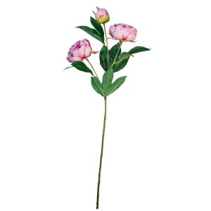RAMO PEONIA X3 CON 2 FIORI E 1 BOCCIOLO 72 CM lilla (Cod. 42113-03)