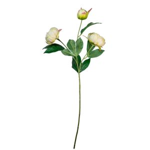 RAMO PEONIA X3 CON 2 FIORI E 1 BOCCIOLO 72 CM giallo (Cod. 42113-02)