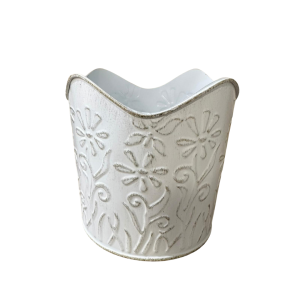 VASETTO METALLO D13 H11,5 CM bianco (Cod. 42100-01)