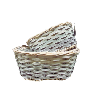 S/3 PZ CESTO 34X21X14-30X19X12-25X16X11 CM verde (Cod. 41712-01)