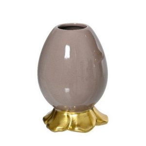 VASO PORCELLANA UOVO D8,5 H12 CM tortora-scuro (Cod. 39747-04)