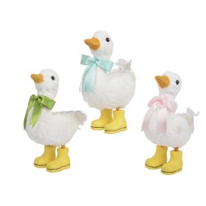 1 PZ. ANATRA CON FIOCCO 21X10,5 H25 CM colore-casuale (Cod. 42199-01)