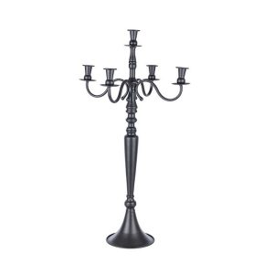 VB. CANDELABRO METALLO 36X36 H63 CM nero (Cod. 39760-04)