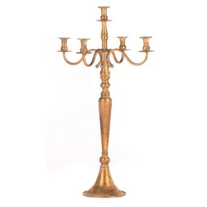 VB. CANDELABRO METALLO 44X44 H78 CM oro-antico (Cod. 42201-02)