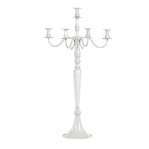 VB. CANDELABRO METALLO 44X44 H78 CM bianco (Cod. 42201-01)