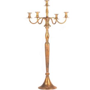 VB. CANDELABRO METALLO 52X52 H97 CM oro-antico (Cod. 39867-02)