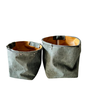 S/2 SACCO ECOPELLE 17X17X20H- 14X14X17H verde (Cod. 29380-01)