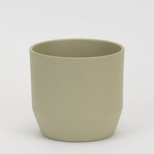 PORTAVASO CERAMICA OPACO PER VASO D18  CM verde-salvia (Cod. 42106-02)