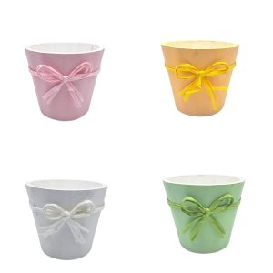 SET 4 PZ. CASPO' LEGNO RAFFIA 12,5X10X10 CM colori-assortiti (Cod. 38823-01)