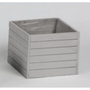 PORTAVASO LEGNO QUADRATO PER 1 VASO D10 CM grigio (Cod. 37211-08)