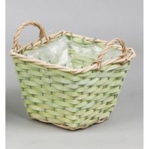 PORTAVASO QUADRATO VIMINI PER VASO D16 verde-chiaro (Cod. 42277-01)