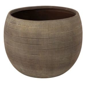 VB. VASO BOMBATO TERRACOTTA ZIGRINATO D32,5 H25,5  (Cod. 42386-01)