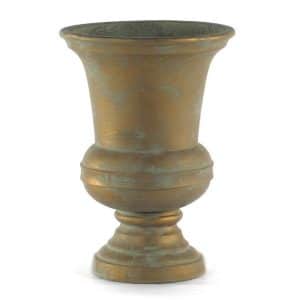 VB. COPPA FIBRA CEMENTO ANTICATA D29 H41 oro-azzurro (Cod. 42384-01)