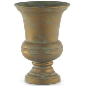 VB. COPPA FIBRA CEMENTO ANTICATA D34 H46,5 oro-azzurro (Cod. 42383-01)