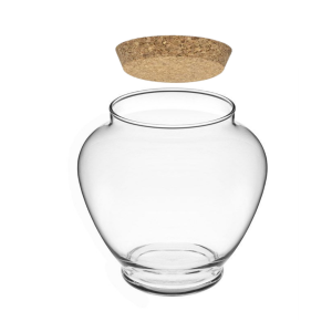 VASO VETRO TAPPO SUGHERO H14 D13 CM  (Cod. 35762-01)