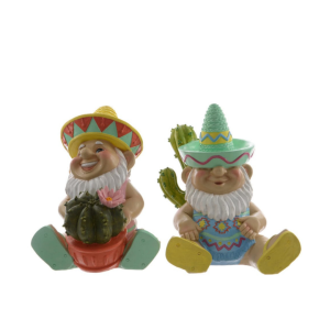 GNOMO CON CACTUS SEDUTO 28CM (1PZ)  (Cod. 25142-01)