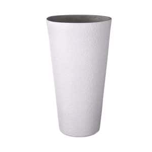 VB. PORTAFIORI ALTO SVASATO D35 H65 bianco-opaco-ruvido (Cod. 42380-01)