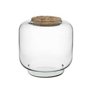 VASO VETRO H19 D19 CM CON TAPPO SUGHERO  (Cod. 42369-01)