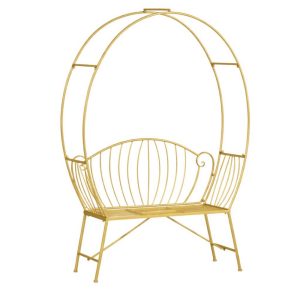 VB. SEDUTA METALLO CON ARCO 130X43 H186 oro- (Cod. 42336-01)