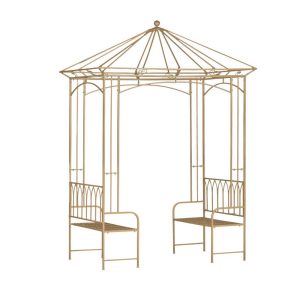 VB. GAZEBO CON PANCHINE 199X129 H290  oro (Cod. 42340-01)