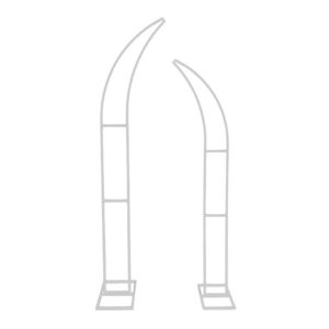 VB. SET 2 PZ. STRUTTURA PUNTA CURVA H180 -  H210 bianco (Cod. 42324-01)