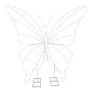 VB. STRUTTURA FARFALLA METALLO 250XH250  bianco (Cod. 42330-01)