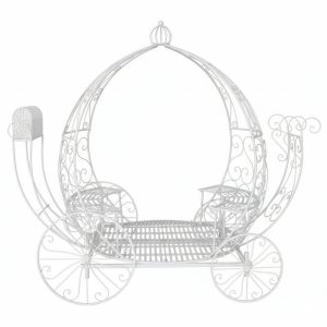 VB. CARROZZA ROYAL METALLO 6 POSTI 270X150 H240 bianco (Cod. 42341-01)