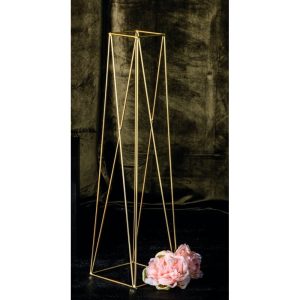 VB. STRUTTURA GEOMETRICA 11X18 H70 oro (Cod. 42299-02)