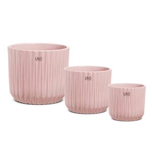 SET 3 VASI TRIS SHANTI D21,5 H17,5-D17 H13,8-D13,5 H12 rosa-matt (Cod. 42288-02)