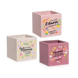 SET 3 PZ. VASO MAMMA D10,3 CM rosa (Cod. 42317-01)