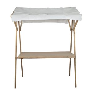 VB. ESPOSITORE BANCARELLA LEGNO 150X60 H200 tetto-con-tessuto-impermeabile (Cod. 42298-01)