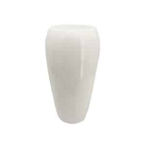 VB. VASO ALTO BOCCA BOMBATA D35,5 H66 bianco-lucido (Cod. 42379-01)