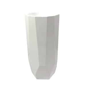 VB. PORTAVASO ALTO CON BASE ESAGONALE  35,5X35 H70 bianco-lucido (Cod. 42378-01)